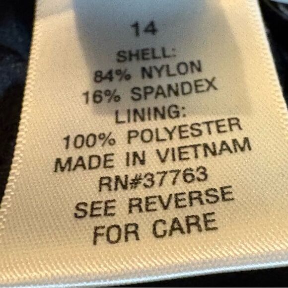 Dana Buchman Black Blue Floral Tankini Top NWT Women’s 14. - Picture 8 of 12